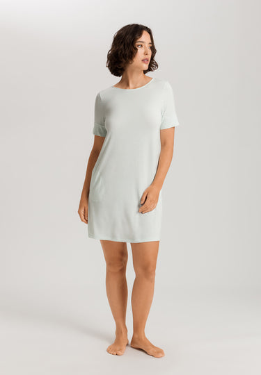 Natural Elegance Short Sleeve Nightdress 90cm | Vapor Melange 74949-3011